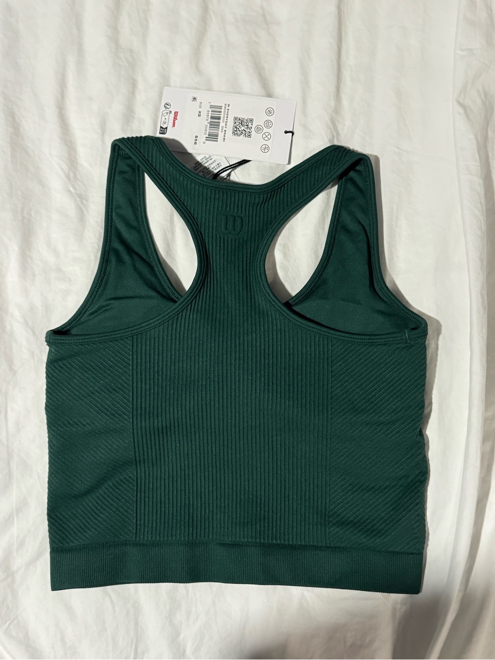 Wilson Forest Green Ribbed Racerback Sports Bra - Picture 2 of 2